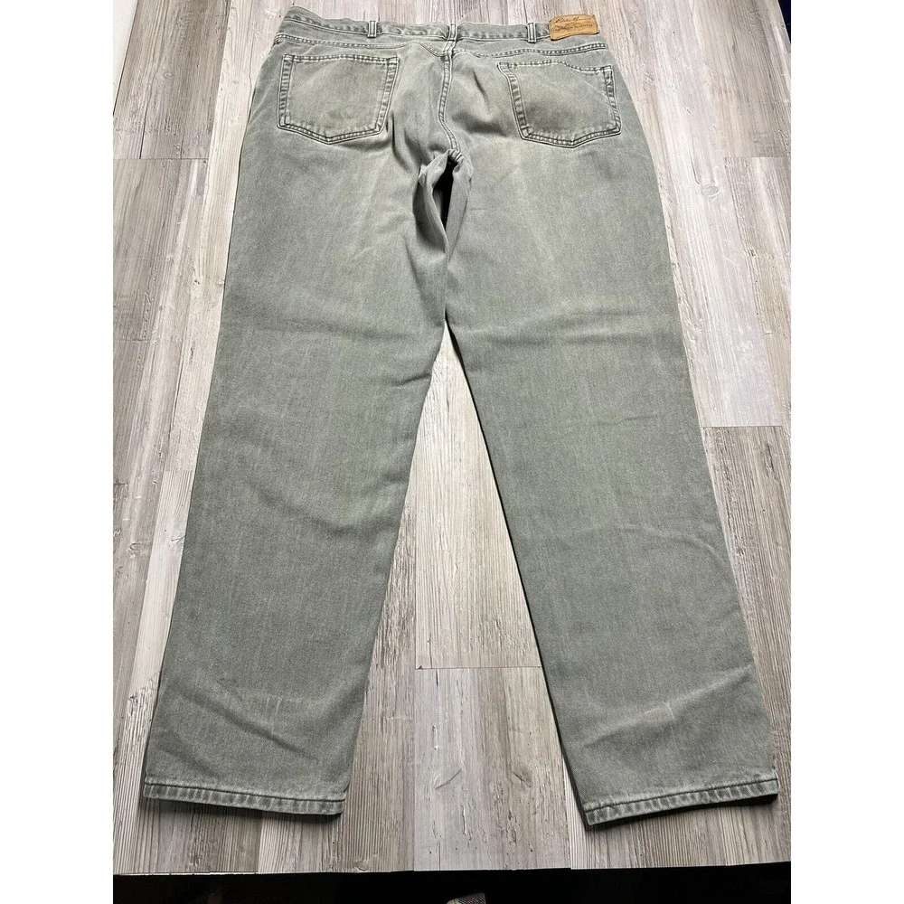 VINTAGE EDDIE‎ BAUER JEANS Mens 42x34 Relaxed Outdoor Gray Denim Workwear USA